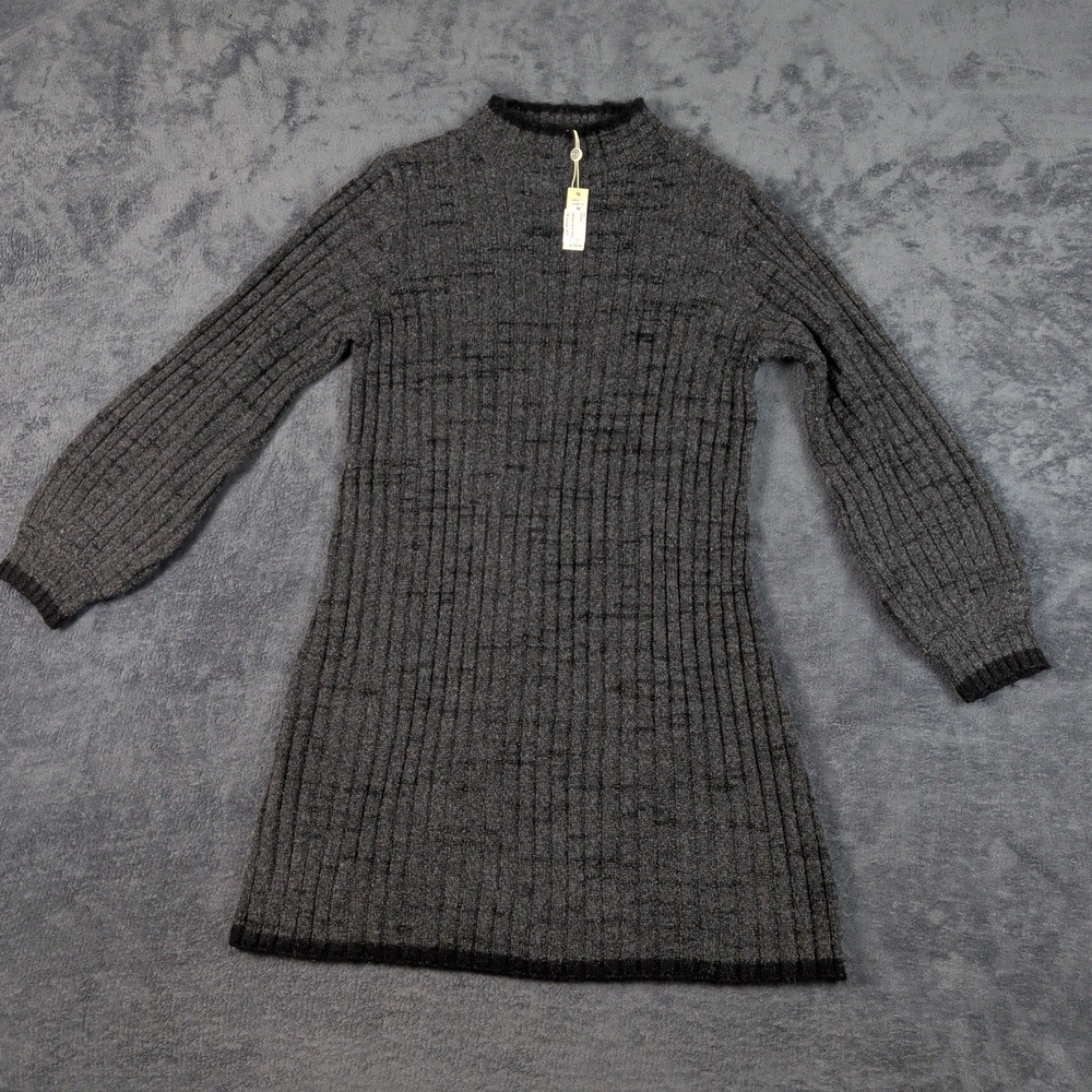 Max Studio Gray Knit Sweater Dress Sz Medium